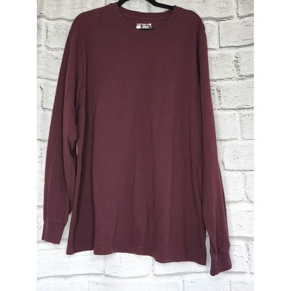 Carhartt Maroon Menssize Large Long-Sleeved Sweatshirt